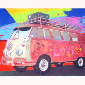 JAMES FRANCIS GILL - Grafik - Hippie-Bus - Letztes Exemplar