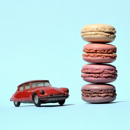 Eva Gieselberg - Candycars - Serie maCARons -  CITROEN DS, TURM hellblau