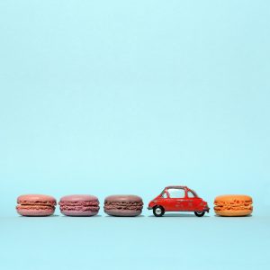 Eva Gieselberg - Candycars - Serie maCARons - HEINKEL KABINENROLLER, Reihe HELLLBLAU