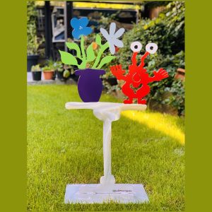 Patrick Preller - Metallskulptur - Blumentischchen