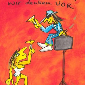 UDO LINDENBERG - Siebdruck - „Andere denken nach - wir denken vor"