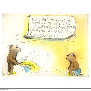 Janosch - Grafik - Puderluder, Pimmelbär