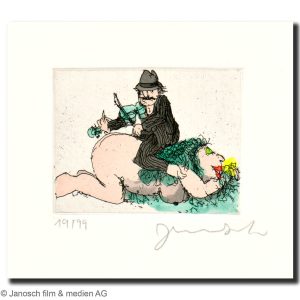 Janosch - Grafik - Mein Mann ist der Geiger