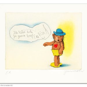 Janosch - Grafik - Ich liebe dich ja ganz bestialisch