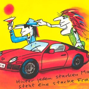 UDO LINDENBERG - Siebdruck - Hinter jedem starken Mann - steht eine starke Frau