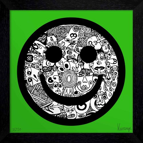 SMILE - Mini grün inkl. Rahmen 20x20cm