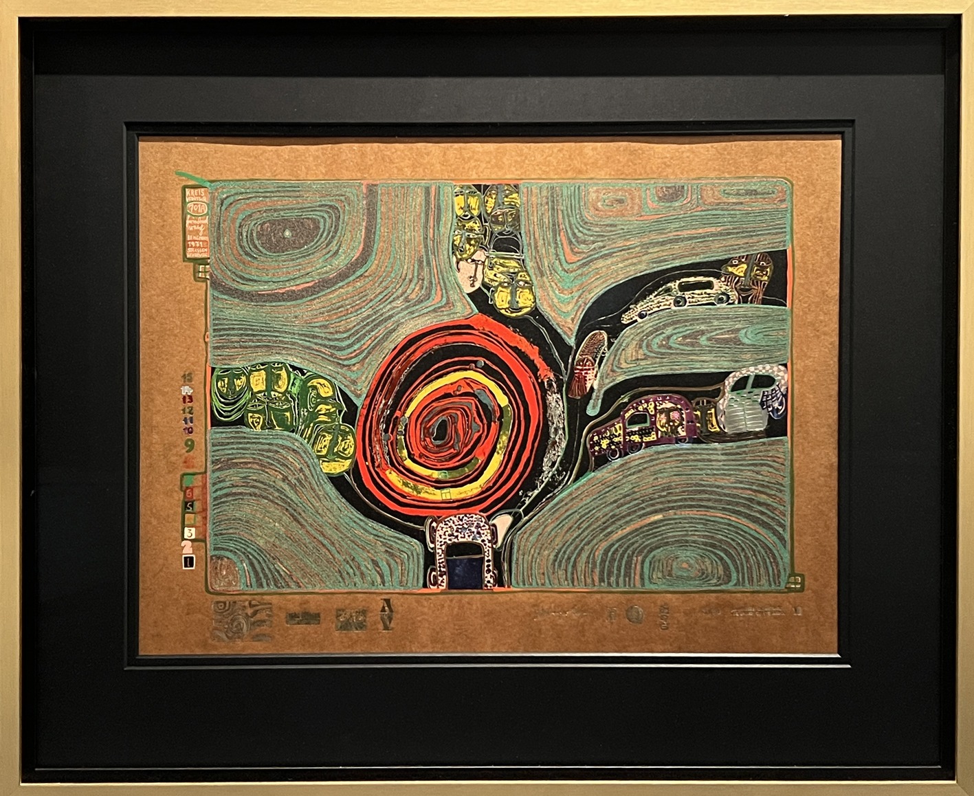 Hundertwasser Original Graphik - KREISVERKEHR DER STRASSENGEKREUZIGTEN - HWG 53 - NUR ABHOLUNG IN LUDWIGSBURG -KEIN VERSAND!