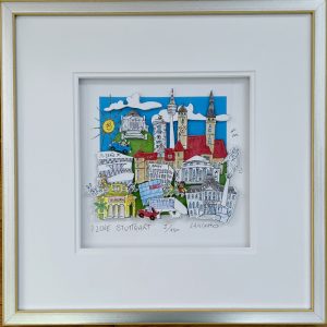 I love Stuttgart - Paolo Randazzo - 3D-Kunstwerk - limitierte Auflage 150 Stck.