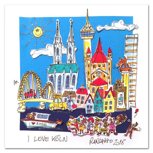 I love Köln - Paolo Randazzo - 3D-Kunstwerk -