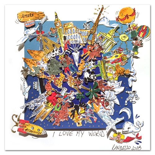 I love my World - Paolo Randazzo - 3D-Kunstwerk -