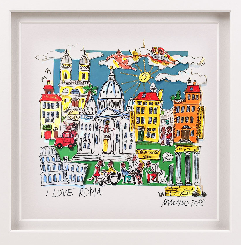 I love Roma - Paolo Randazzo - 3D-Kunstwerk -