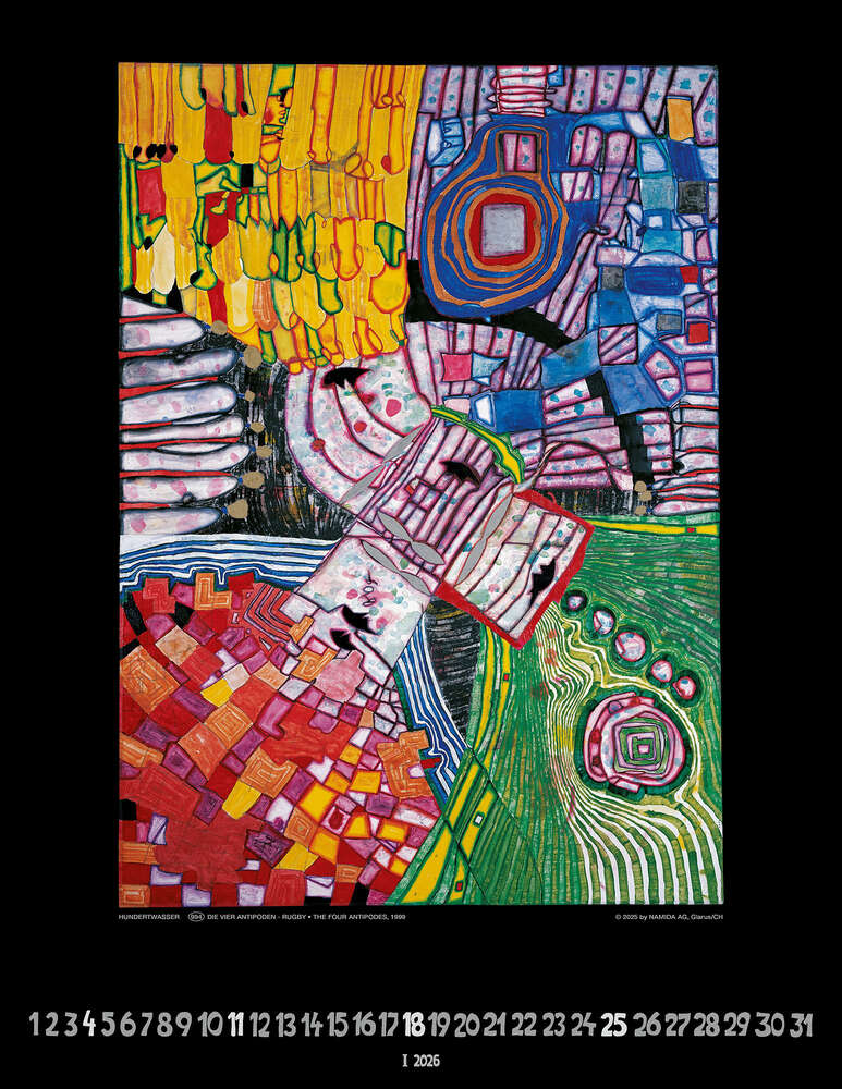 Hundertwasser Art Calendar 2026 – Bild 2