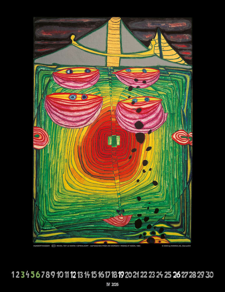 Hundertwasser Art Calendar 2026 – Bild 5