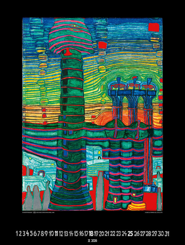 Großer Hundertwasser Art Calendar 2026 Limited Collector's Edition – Bild 11