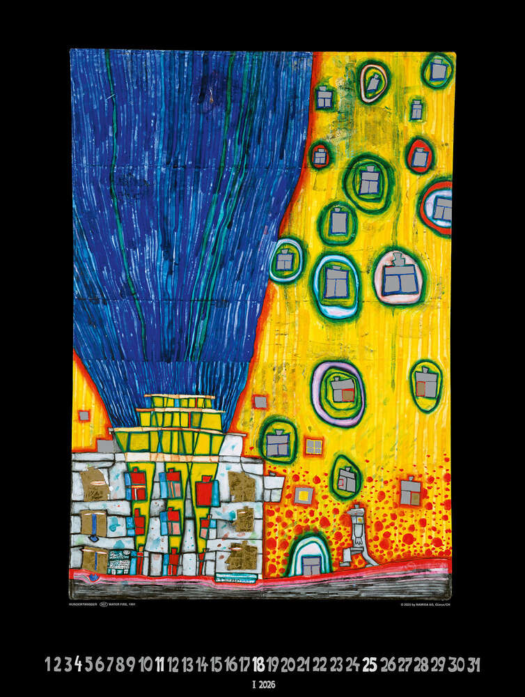 Großer Hundertwasser Art Calendar 2026 Limited Collector's Edition – Bild 2