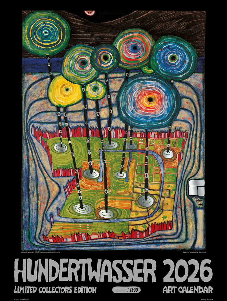 Großer Hundertwasser Art Calendar 2026 Limited Collector's Edition