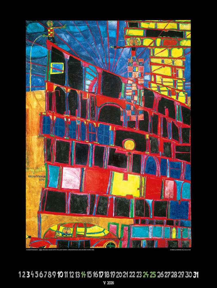 Großer Hundertwasser Art Calendar 2026 Limited Collector's Edition – Bild 6