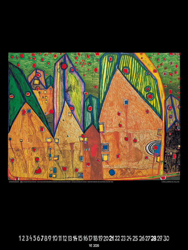 Großer Hundertwasser Art Calendar 2026 Limited Collector's Edition – Bild 7