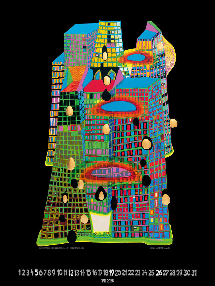 Großer Hundertwasser Art Calendar 2026 Limited Collector's Edition – Bild 8