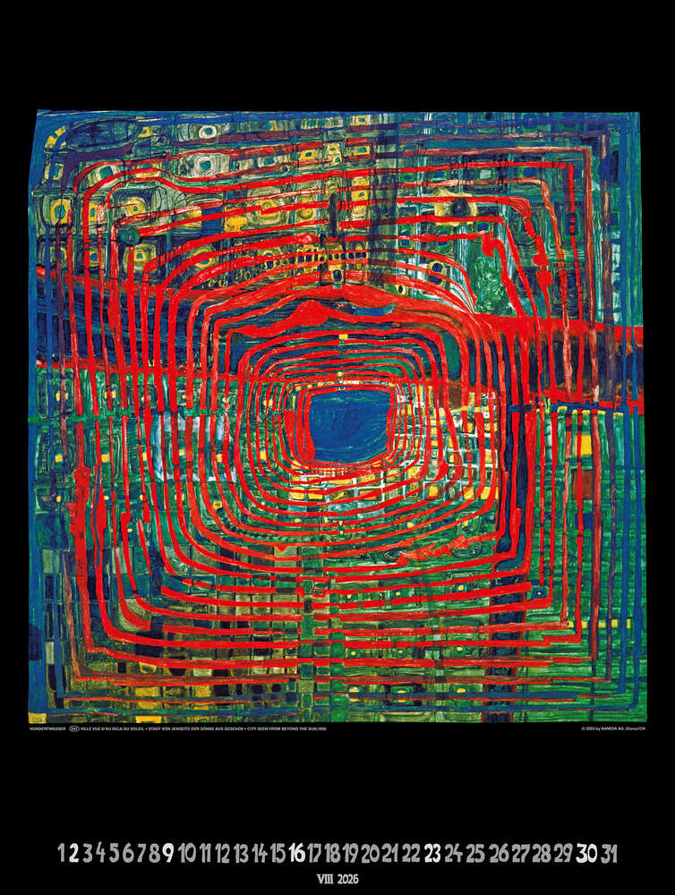 Großer Hundertwasser Art Calendar 2026 Limited Collector's Edition – Bild 9