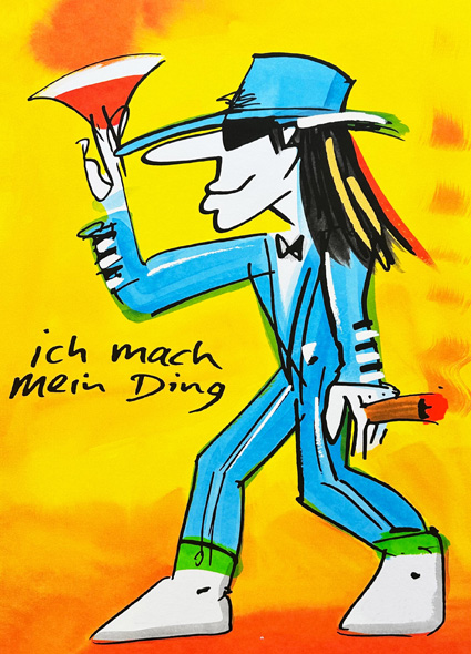 UDO LINDENBERG - handsignierter Siebdruck - ICH MACH MEIN DING - Version 2025