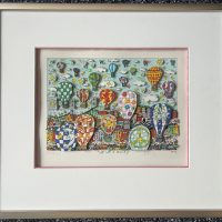 JAMES RIZZI - UP UP + AWAY - Handsigniert - Rarität - Einzelstück - mit Rahmen