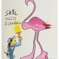 UDO LINDENBERG - UNIKAT - Original "SKÅL - INGO FLAMINGO"