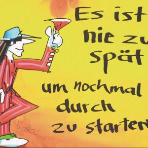UDO LINDENBERG - Siebdruck - ES IST NIE ZU SPÄT UM NOCHMAL DURCH ZU STARTEN - VERSION 2026
